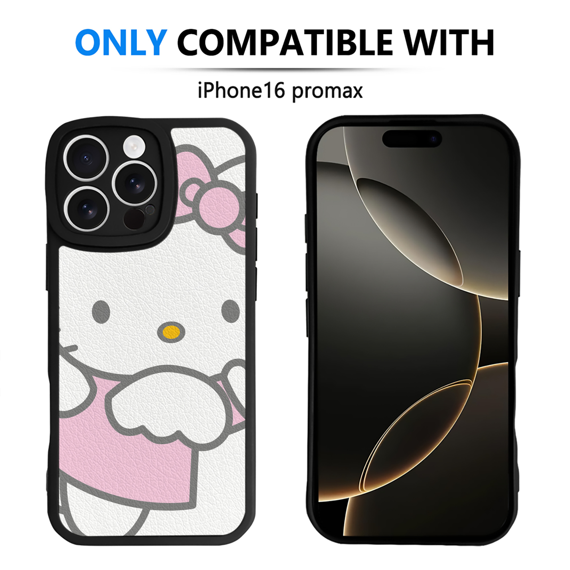（画像用） Hello Kitty ハローキティ 【iPhone 16シリーズ対応】シリコンスマホケース（レザー調） 材質：シリコン